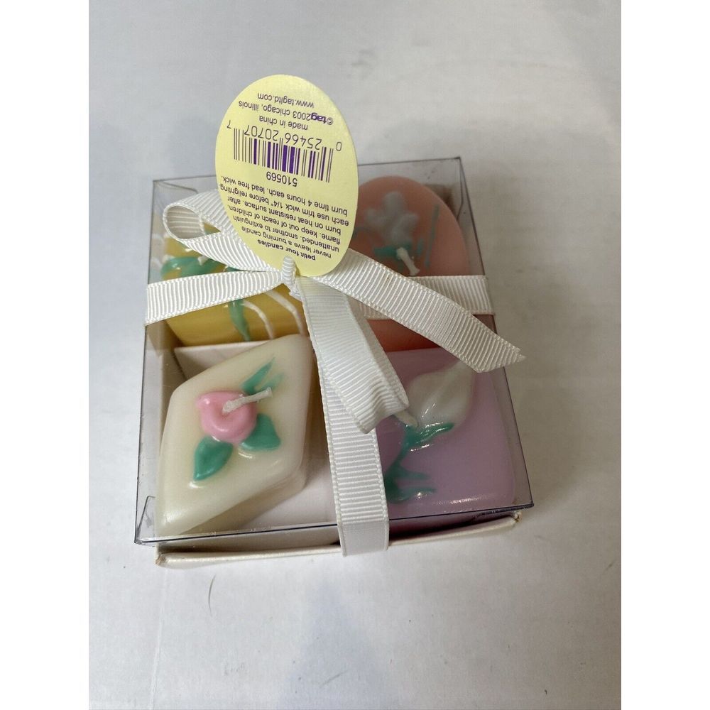 Boxed Petit Four Pastel Candles Spring Easter Colors - Picture 3 of 3